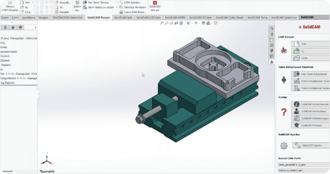 SolidCAM Arayüz
